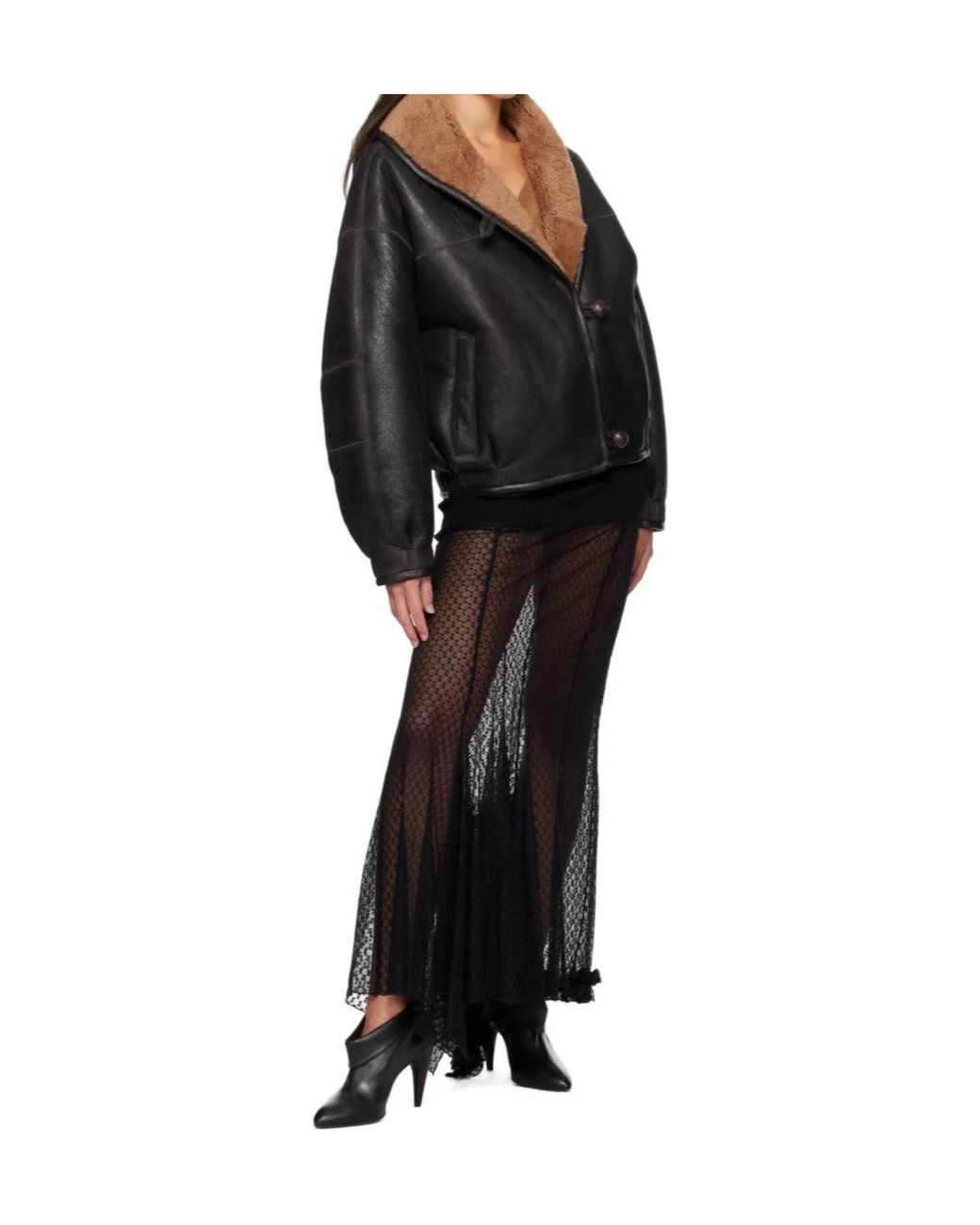 Isabel Marant Black Camber Shearling Coat