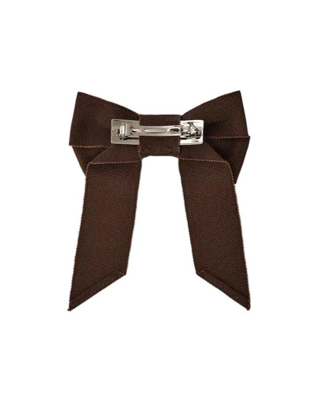 Roger Vivier Brown Broche Vivier Hair Clip