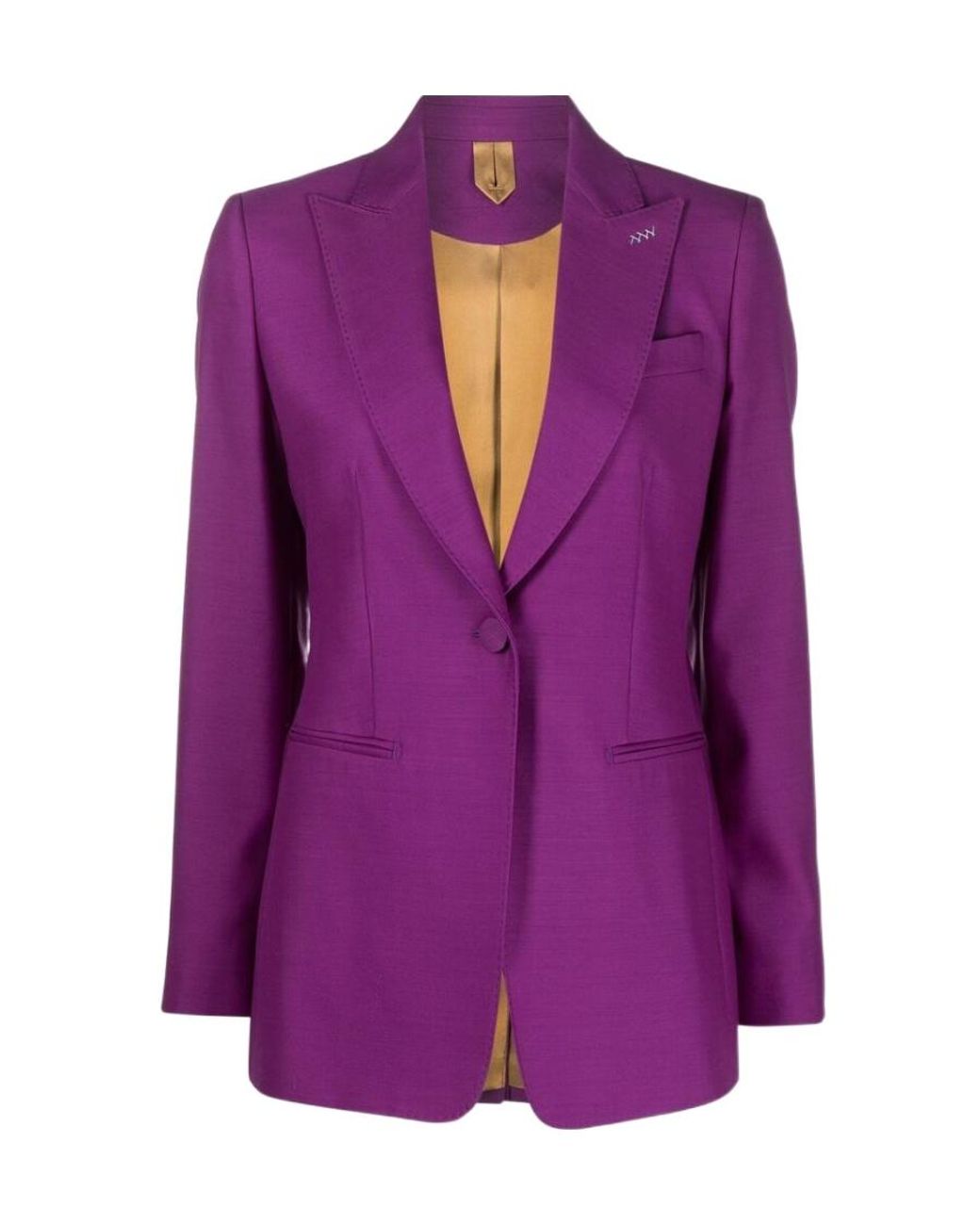 Max Mara Purple Single-Breasted Blazer