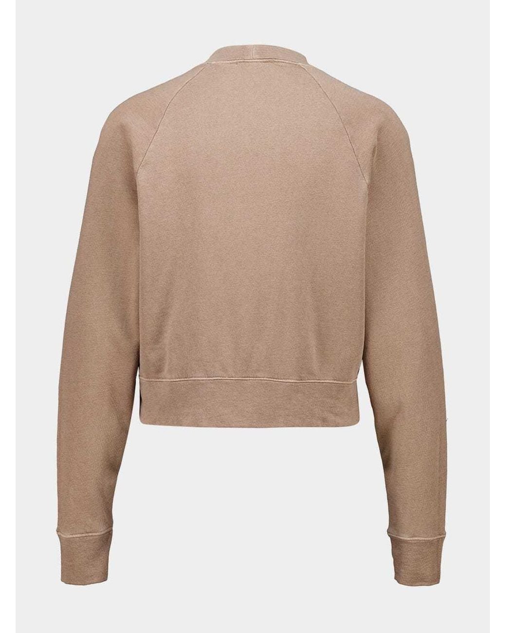 James Perse Natural Cropped Sweatshirt