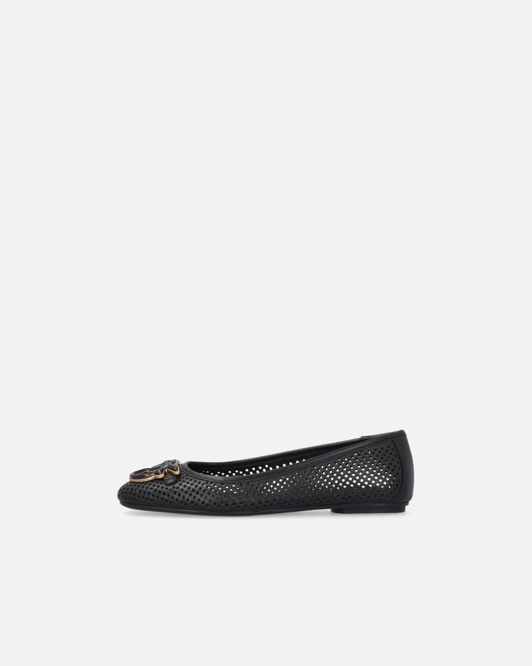 Pinko Black Love Birds Square Toe Ballerinas