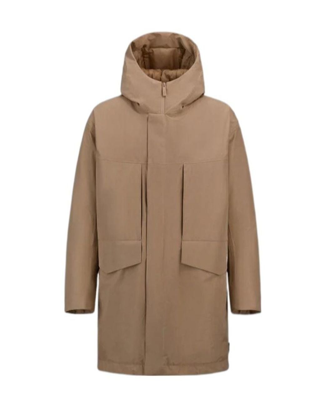 Herno Brown Laminar Short Parka for men