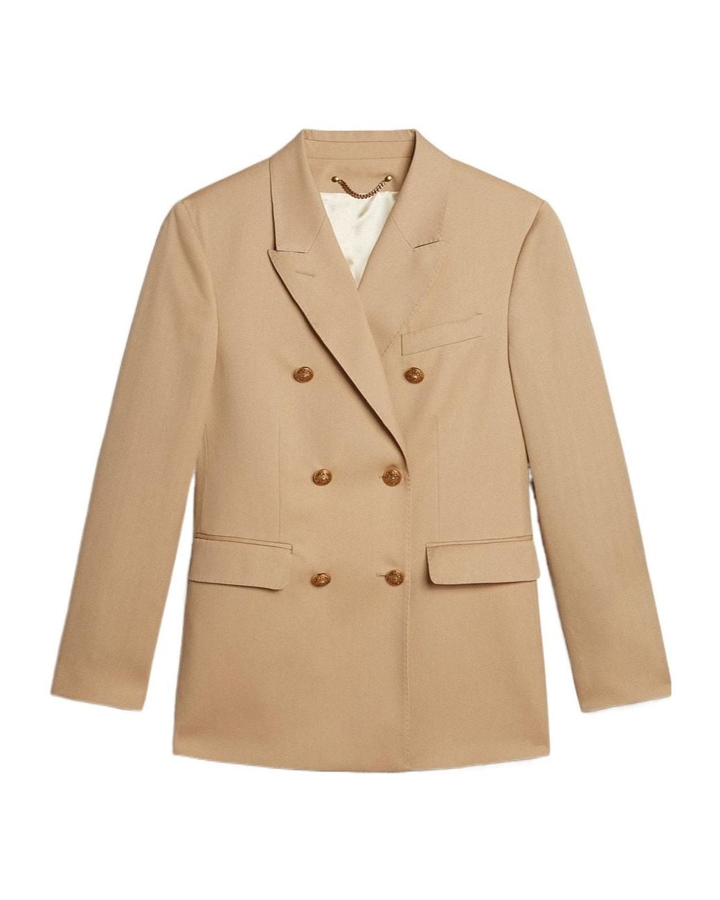 Golden Goose Deluxe Brand Natural Double-Breasted Tailored Blazer