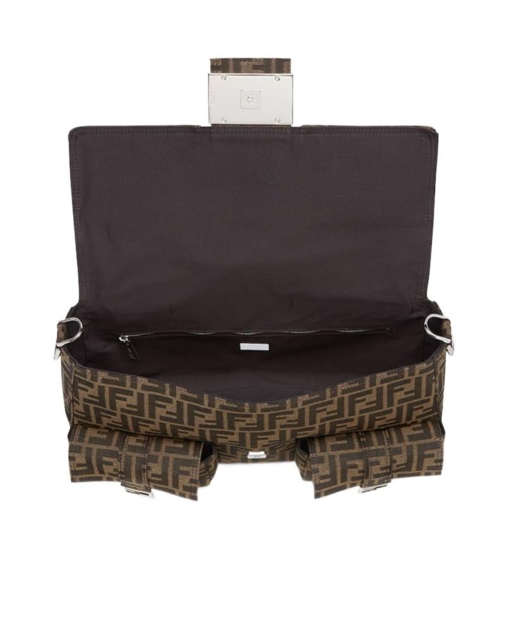 Fendi Metallic Maxi Multipocket Baguette Ff Jacquard Tote Bag for men