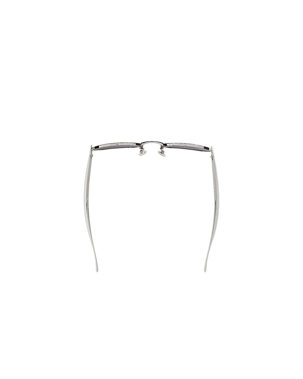 Bottega Veneta White Sardine Oval Sunglasses