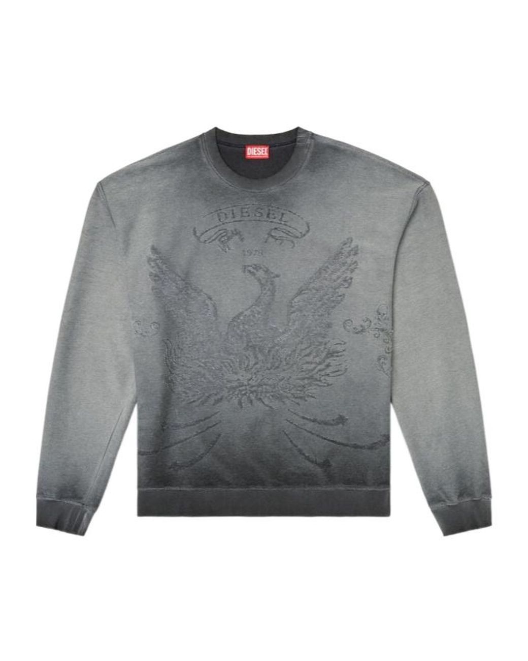 DIESEL Gray S-Aron Crewneck Sweatshirt for men