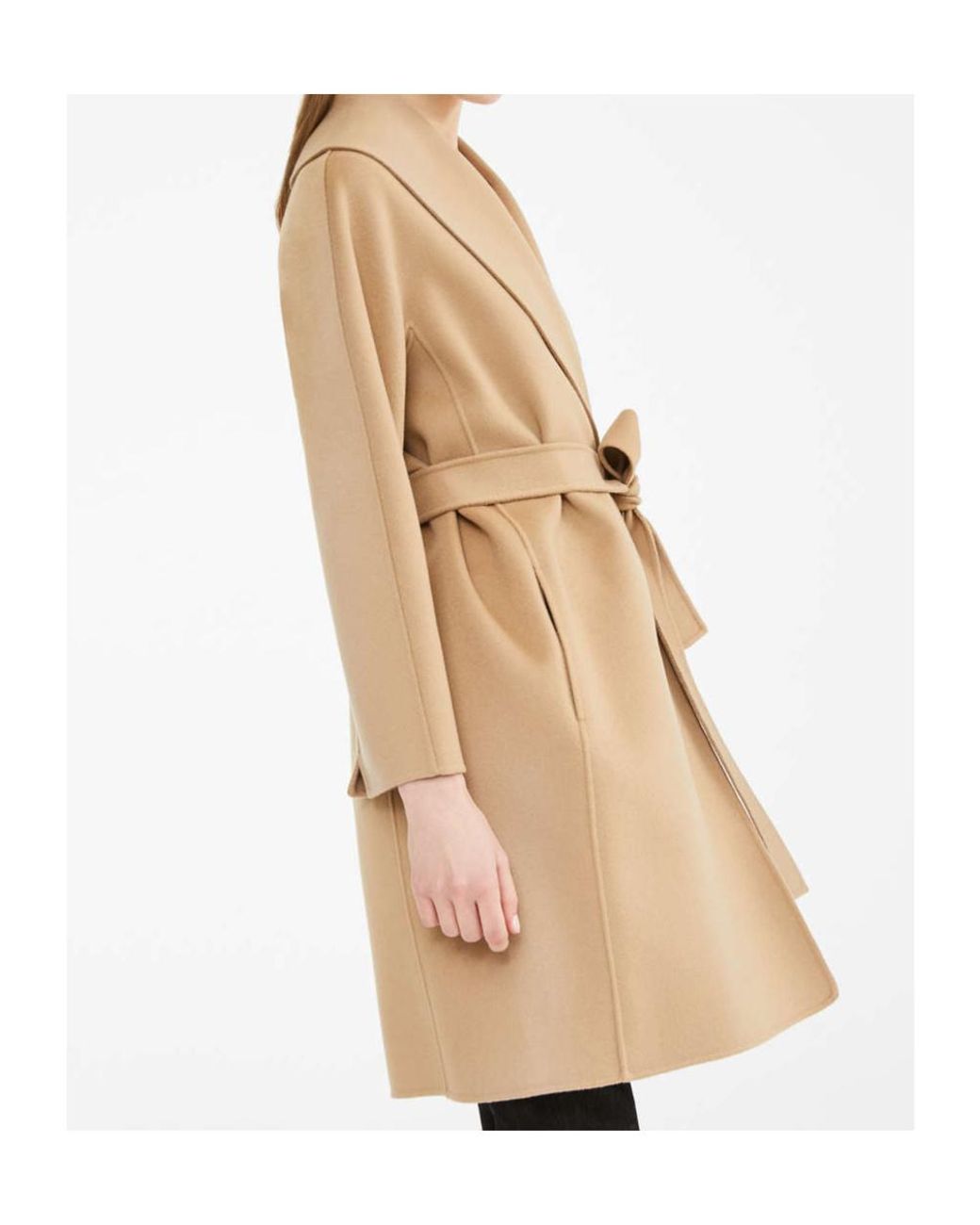 Max Mara Natural Tie A Belt Overcoat