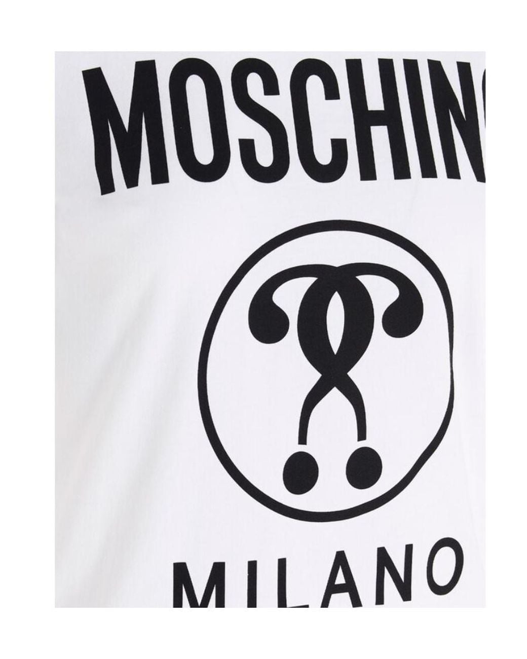 Moschino White Logo Details Short-Sleeved T-Shirt