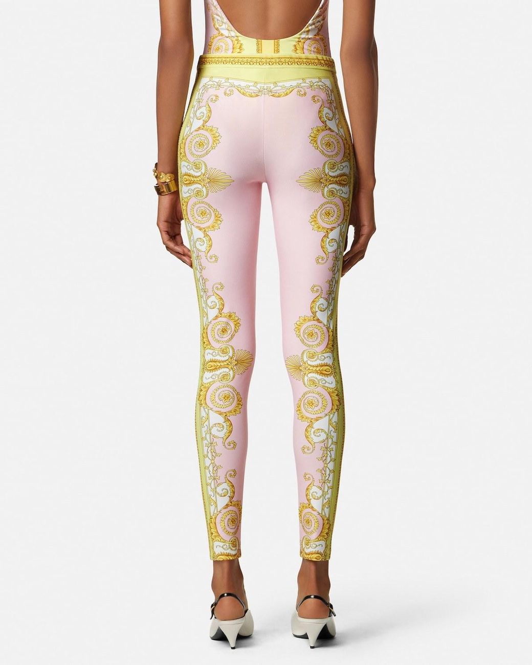Versace Multicolor Pattern-Printed Leggings
