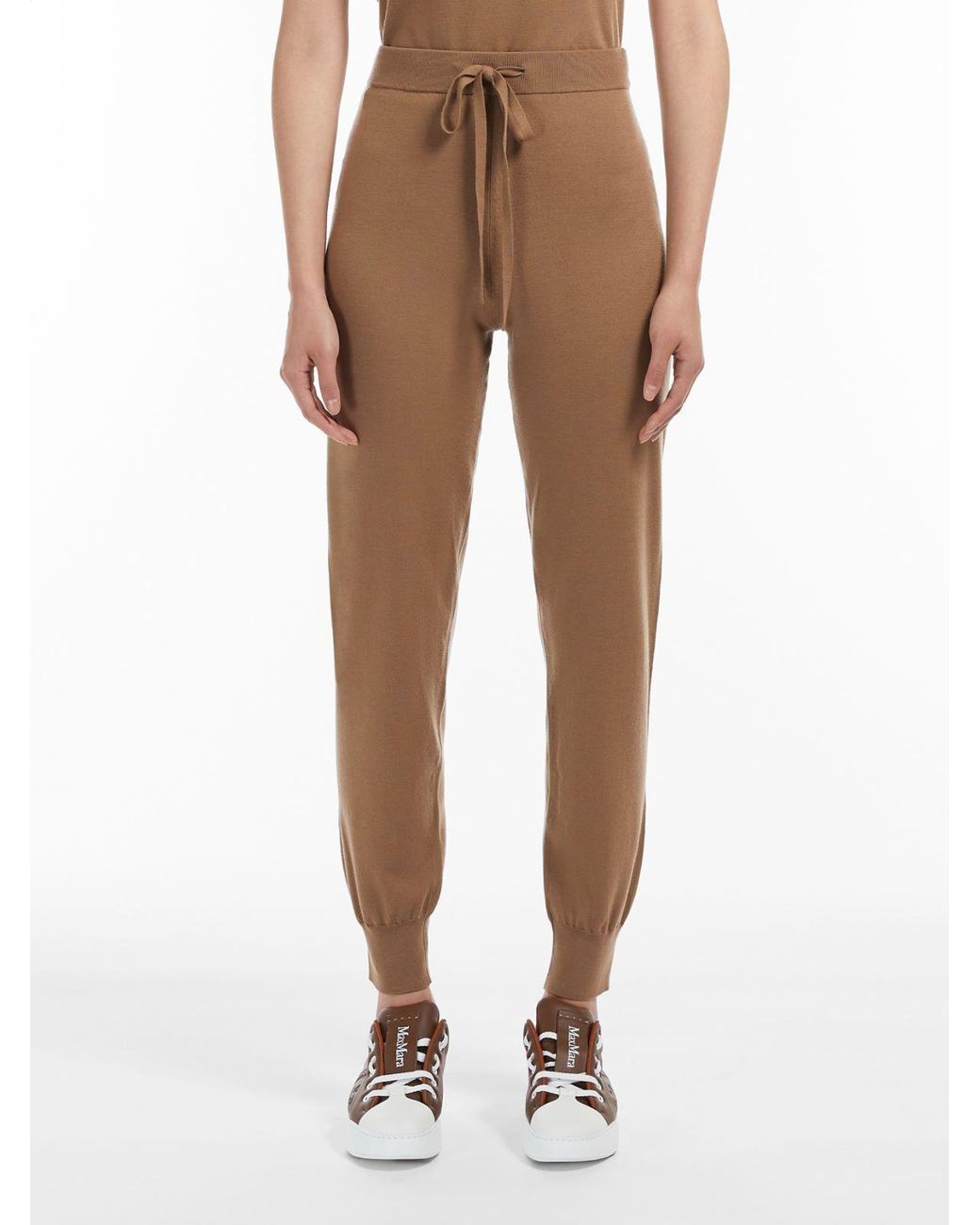 Max Mara Brown Stretch Wool Pants