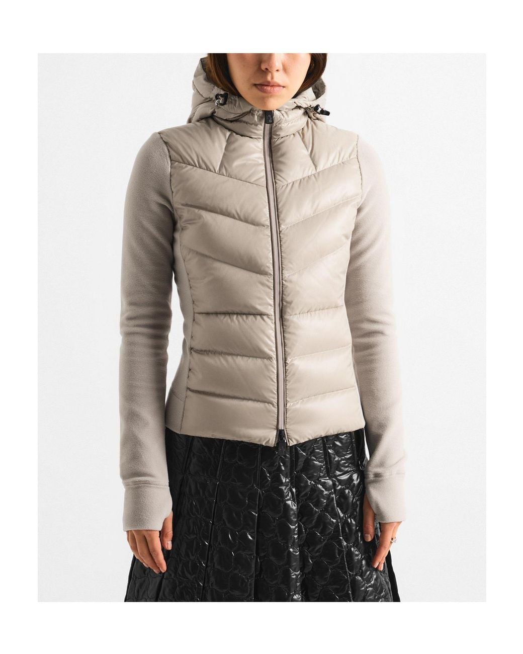 Moncler Natural Hybrid Hooded Down Jacket