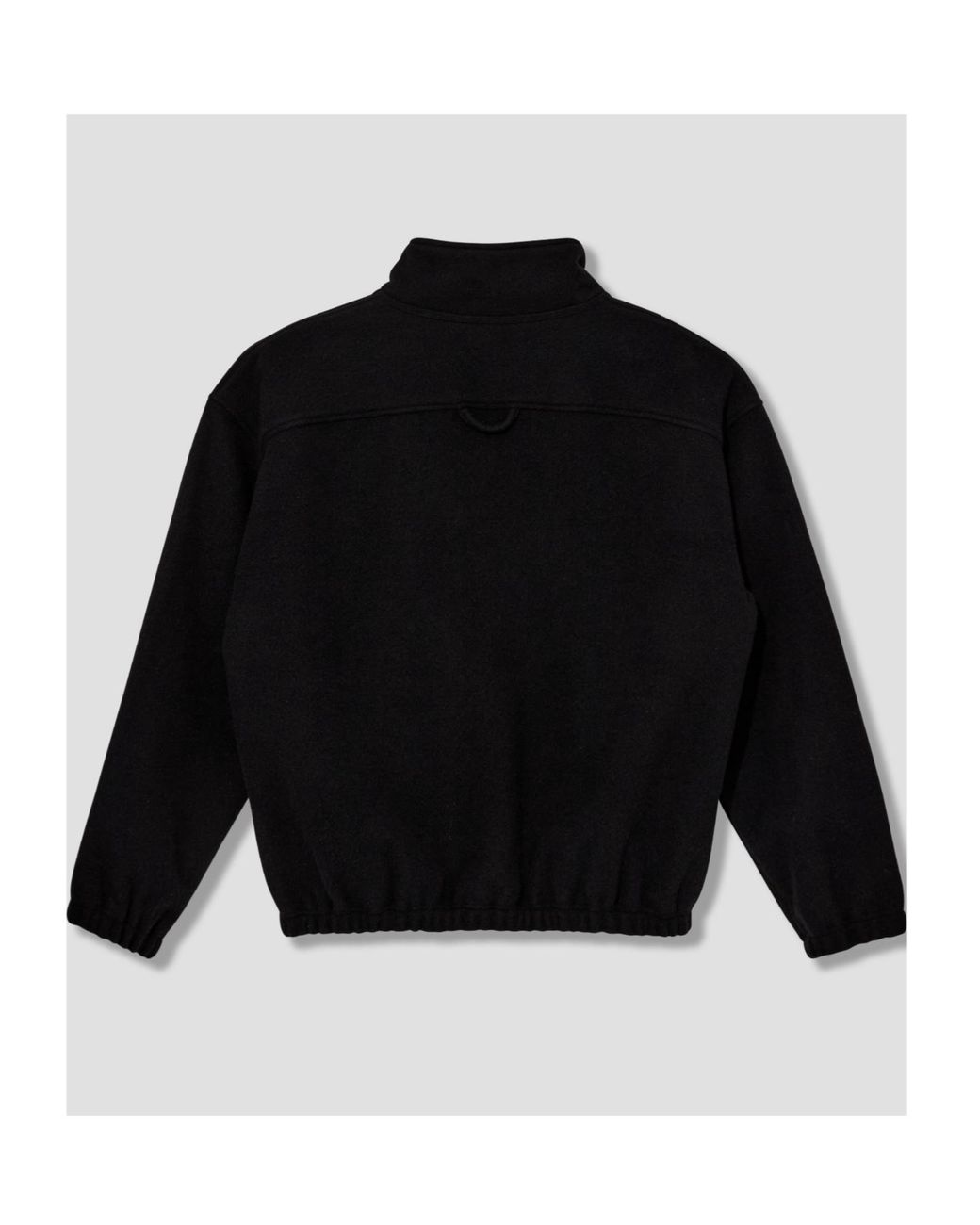 Rier Black Half-Zip Wool Sweatshirt for men