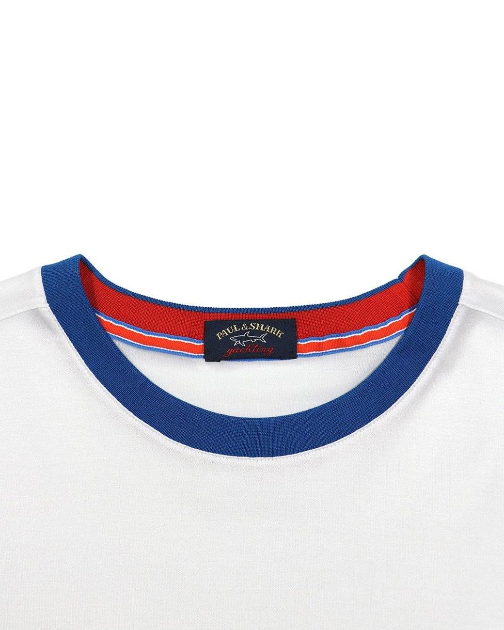 Paul & Shark Blue Logo Striped Long-Sleeved T-Shirt for men
