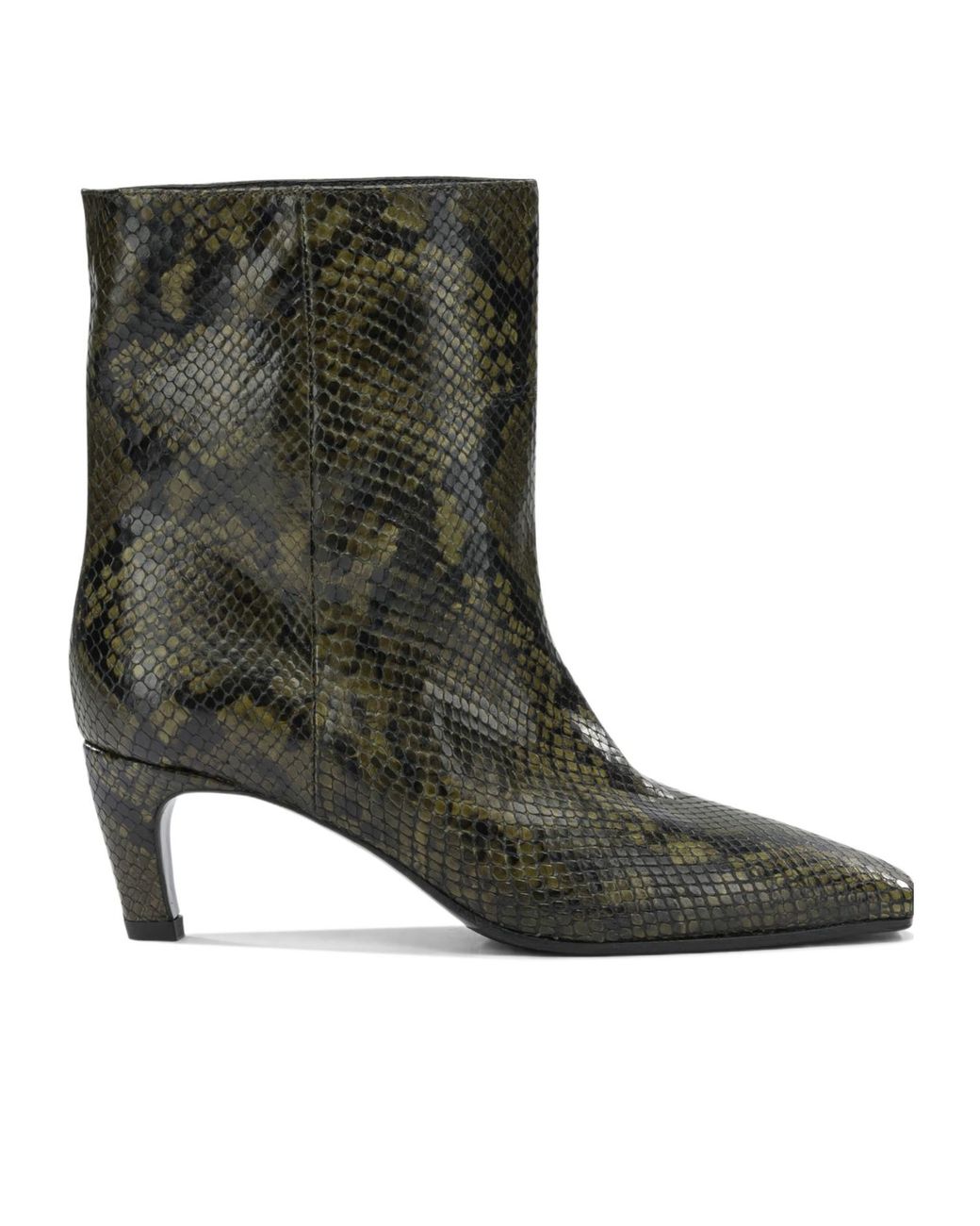 Strategia Green Pointed Ankle Boots
