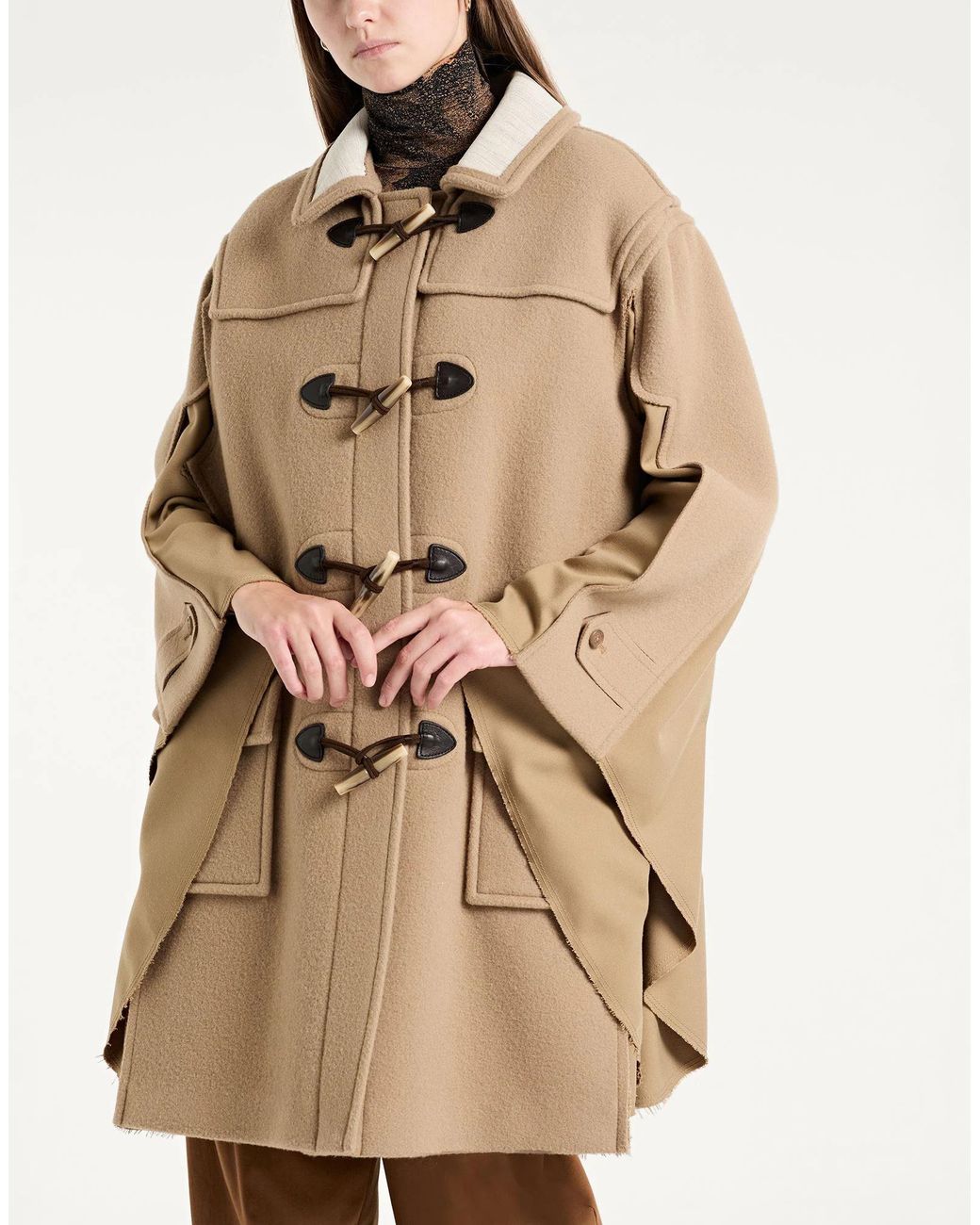 Maison Margiela Natural Solid-Color Wool Shawl