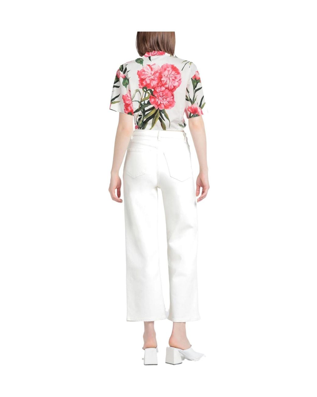 Dolce & Gabbana Pink Floral Short Sleeve Shirt