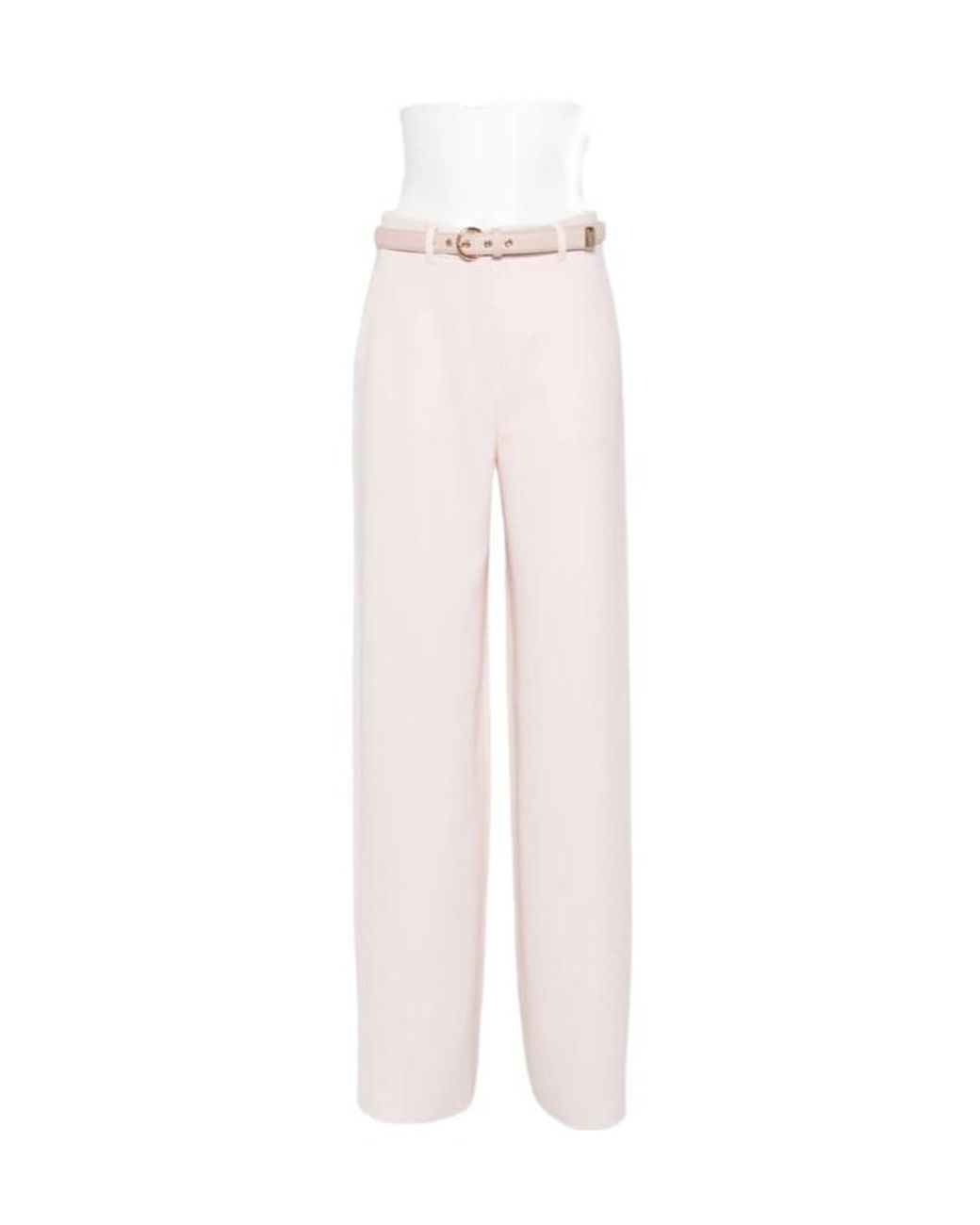 Max Mara White Casual Pants With Belt Loops