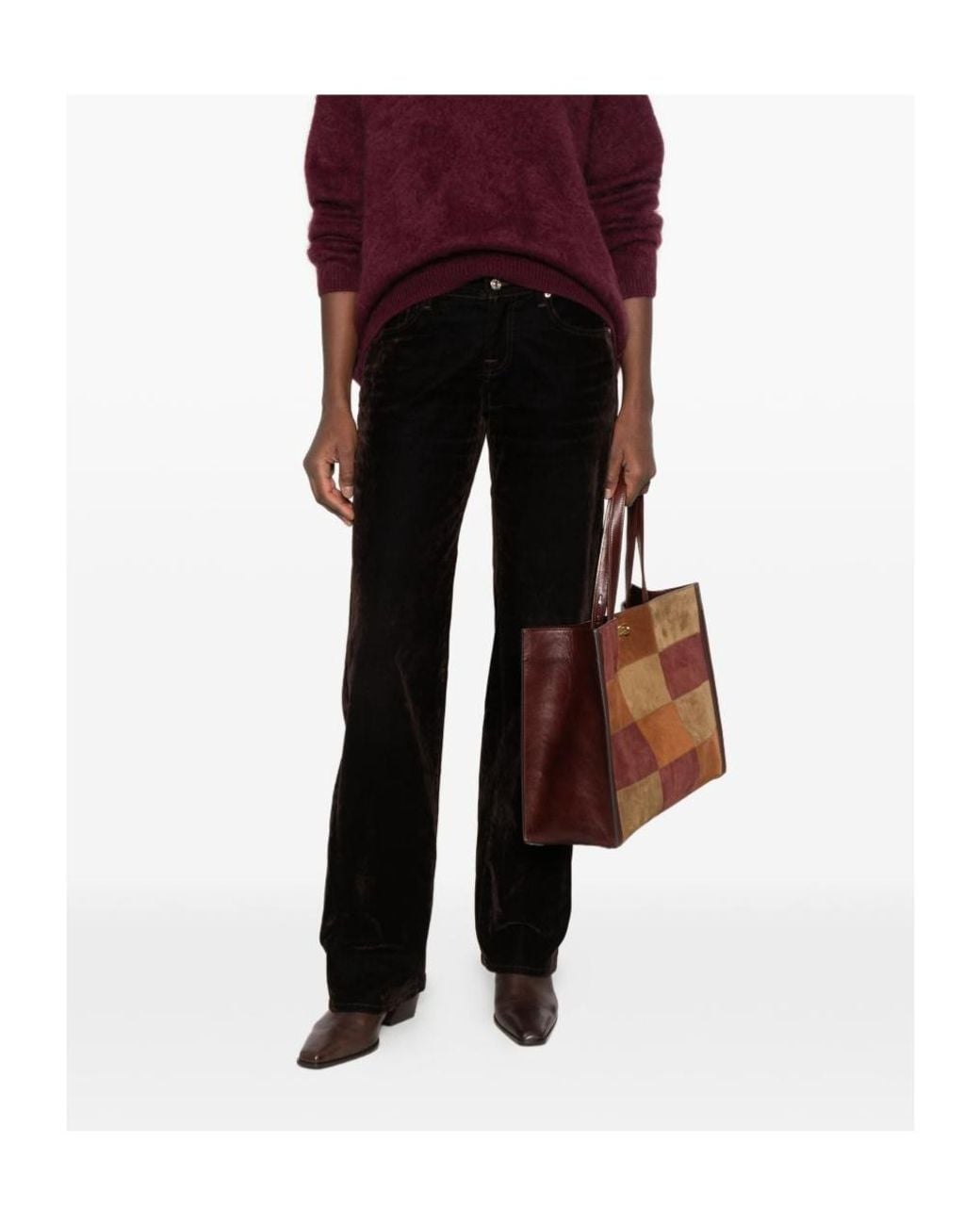 7 For All Mankind Purple Casual Trousers With Belt Loops