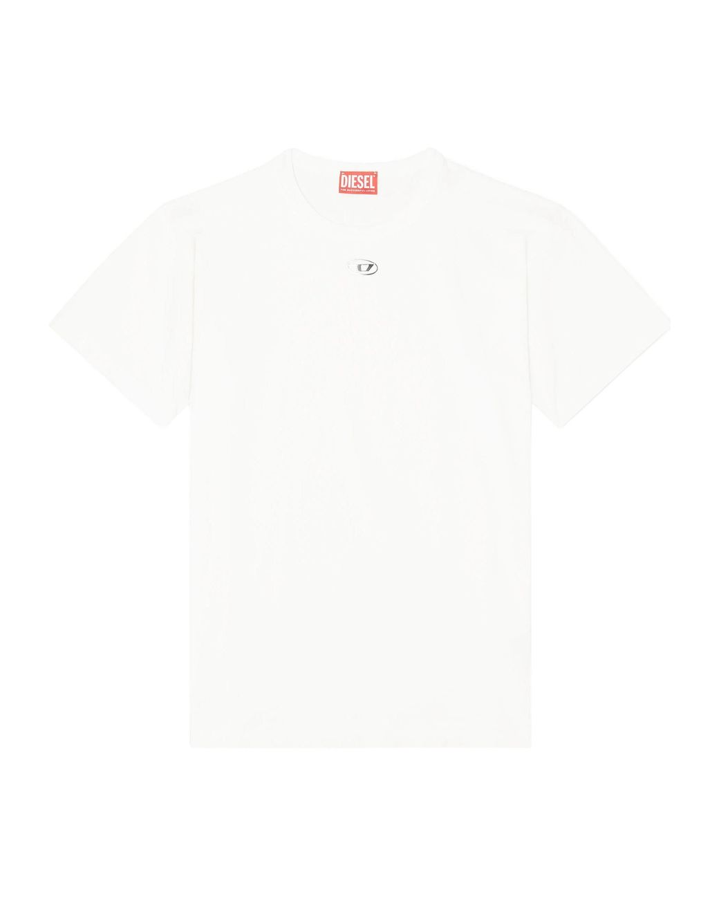 DIESEL White T-Normy-Od-S1 Metallic Oval D T-Shirt