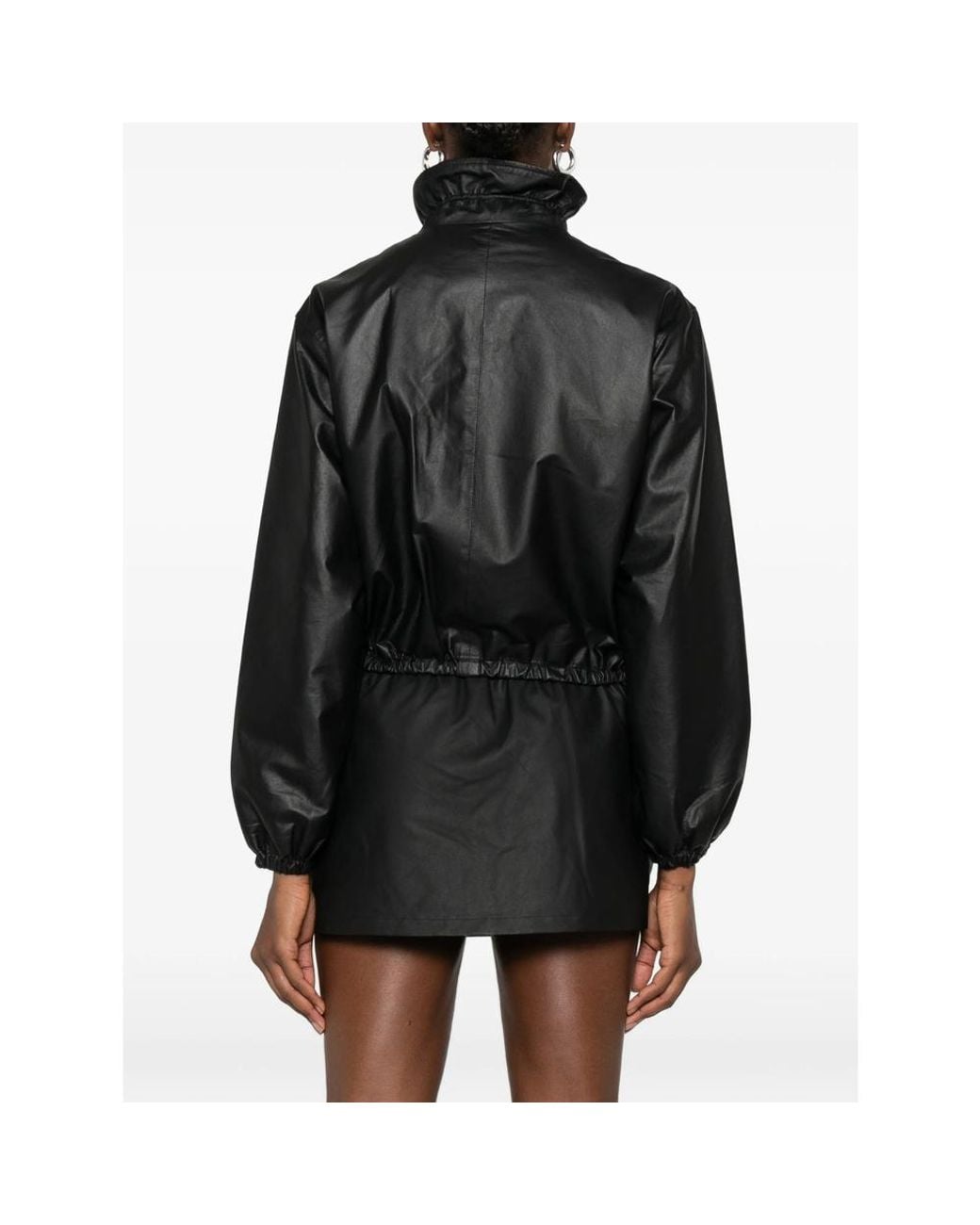Alexander Wang Black Zip-Up High Neck Jacket