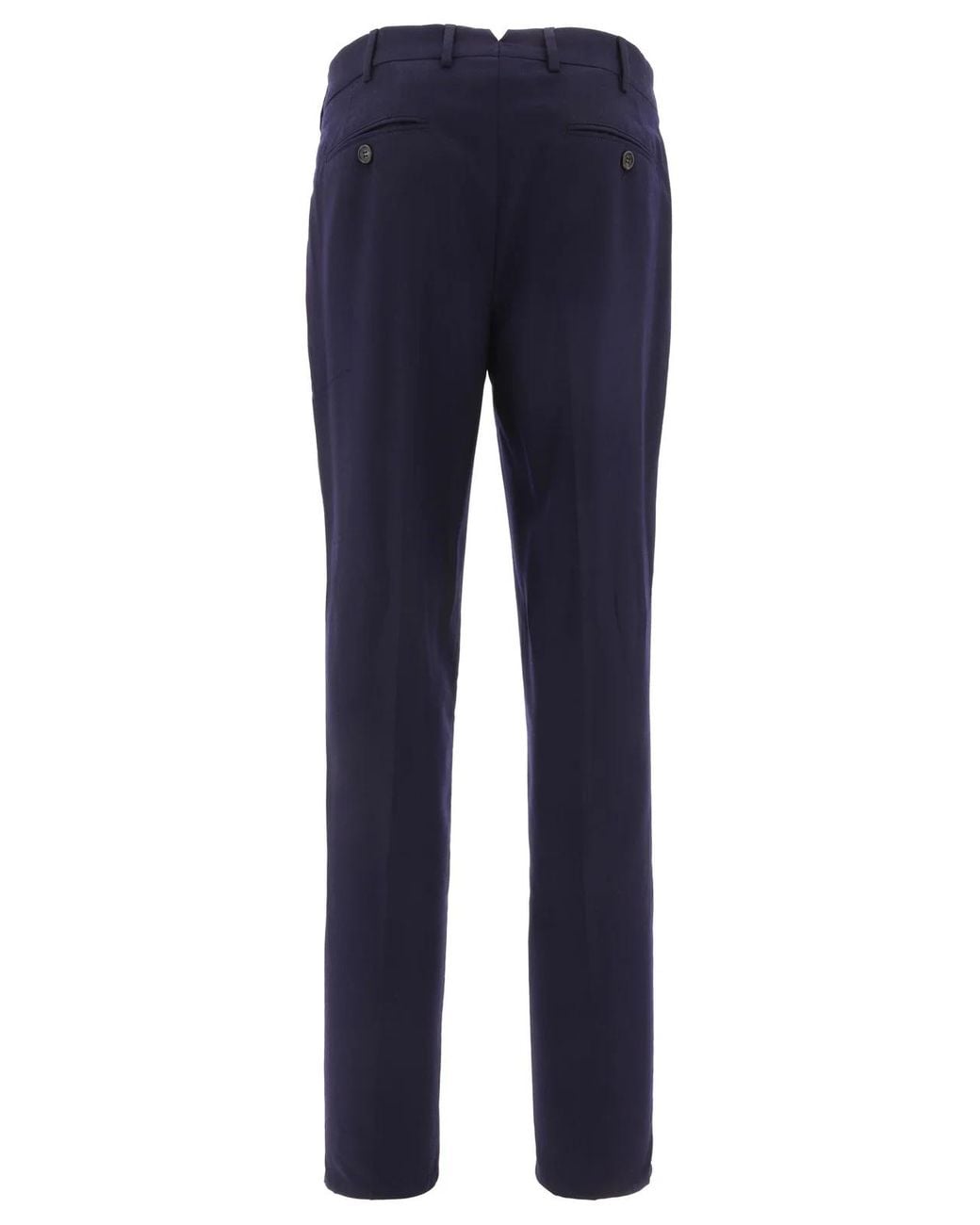 Brunello Cucinelli Blue Mid-Rise Tailored Trousers for men