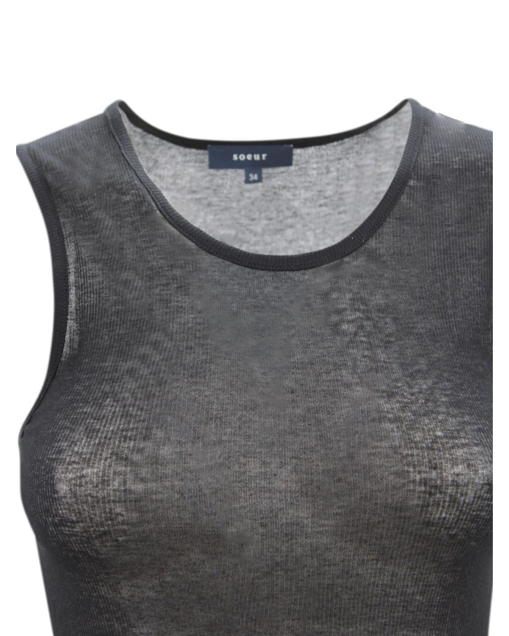 Soeur Black Isis Cotton Tank Top