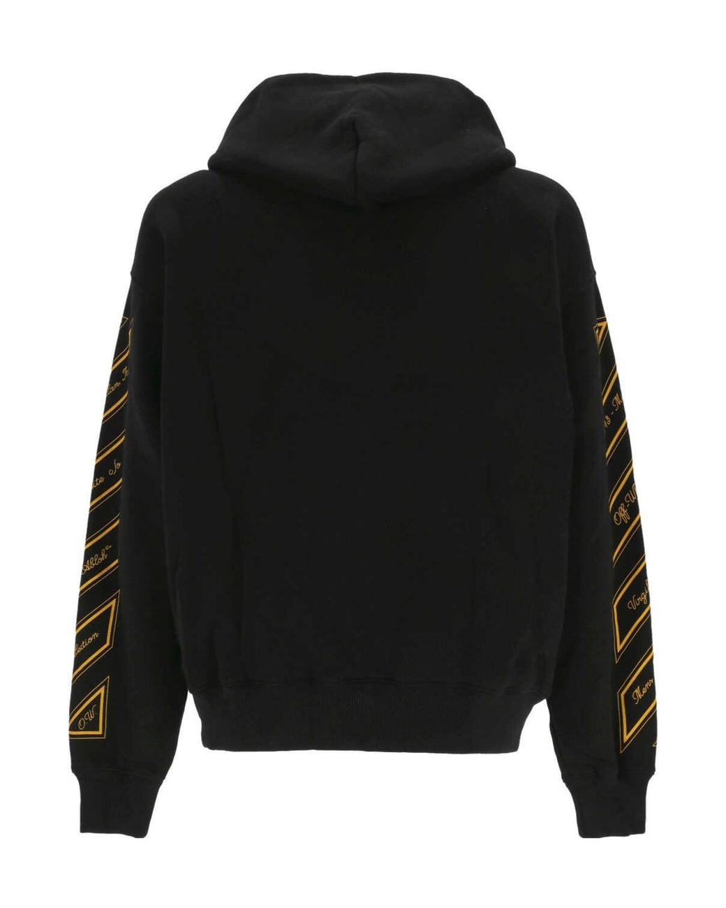 Off-White c/o Virgil Abloh Black Zip-Up Drawstring Hoodie for men