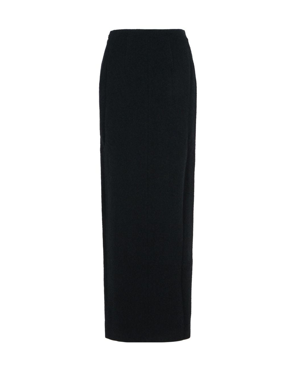 Alessandra Rich Black Side Slit Long Skirt