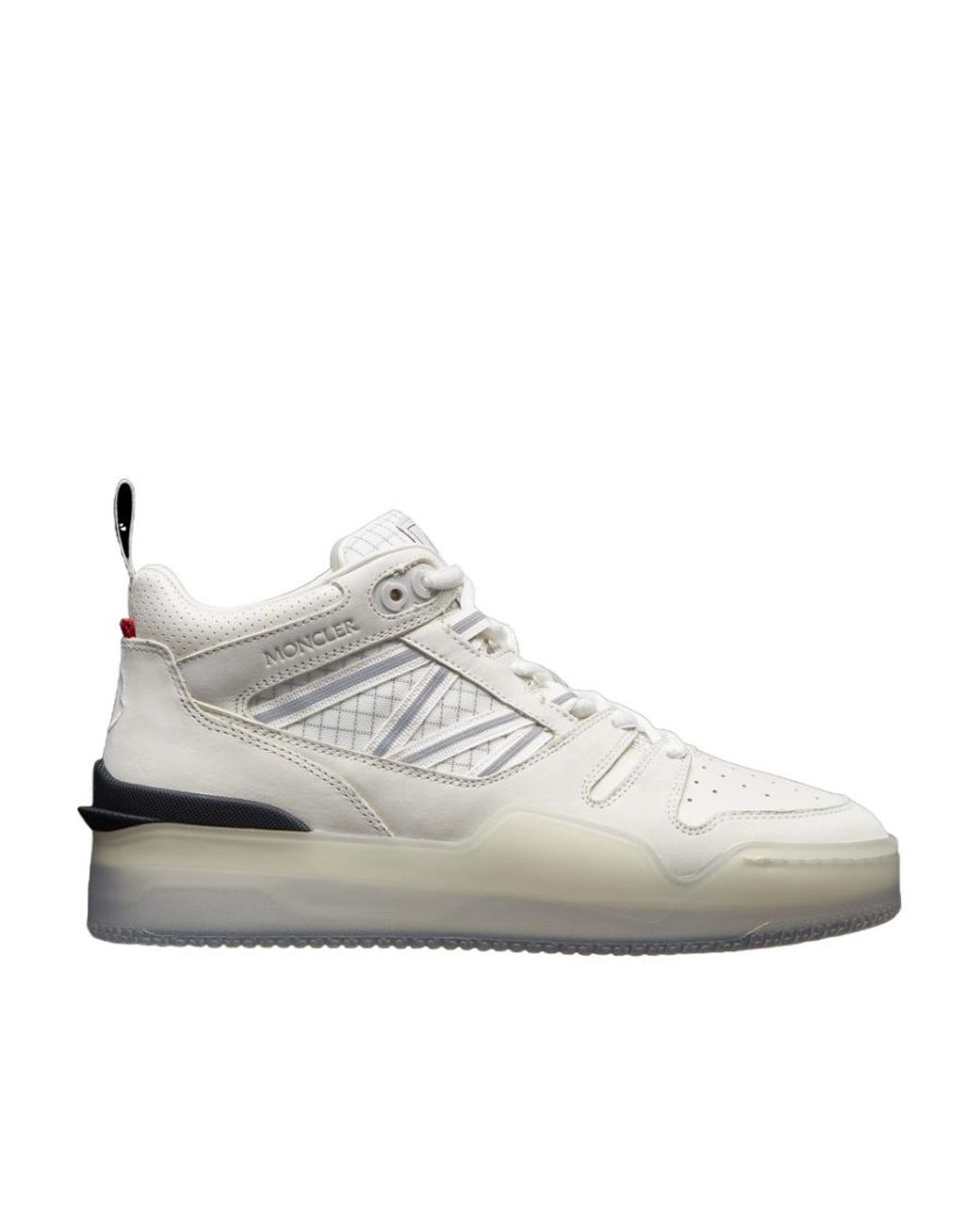 Moncler White Pivot High-Top Sneakers
