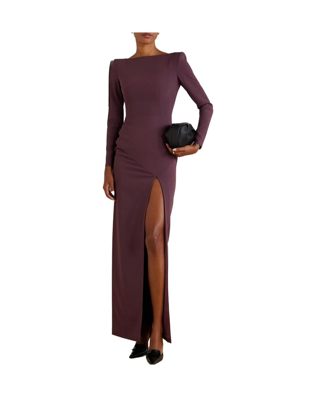 Alex Perry Purple Crepe Gown