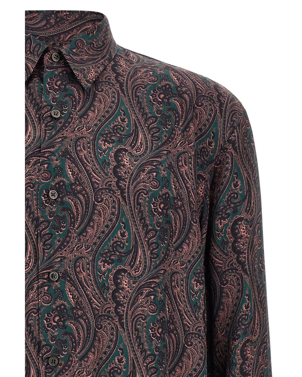 Dries Van Noten Gray Caper Paisley Shirt for men