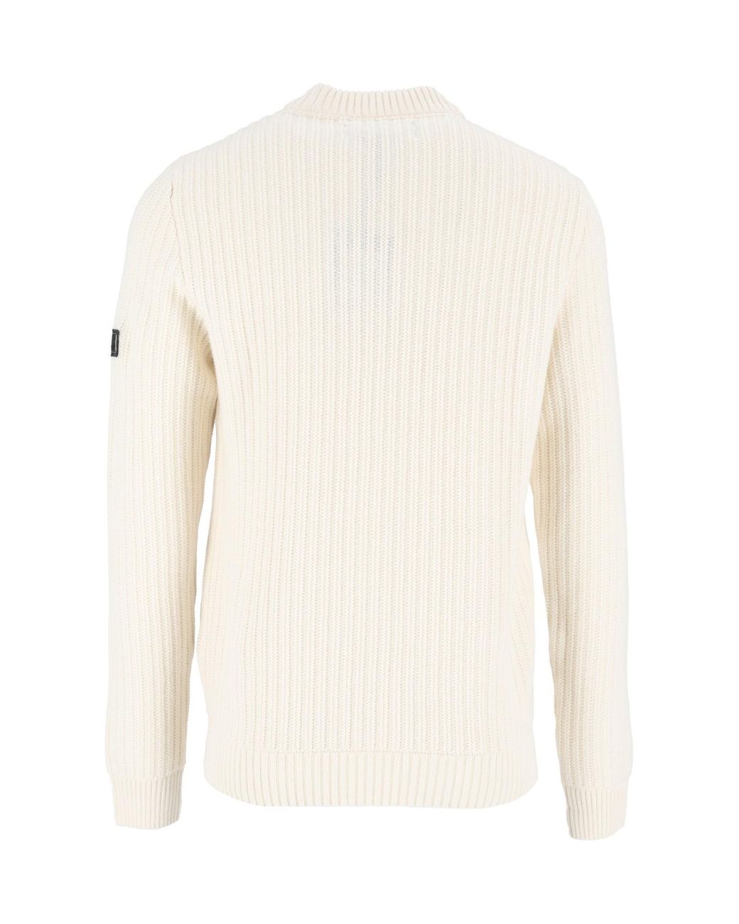 Barbour White Oxham Knitted Jumper for men