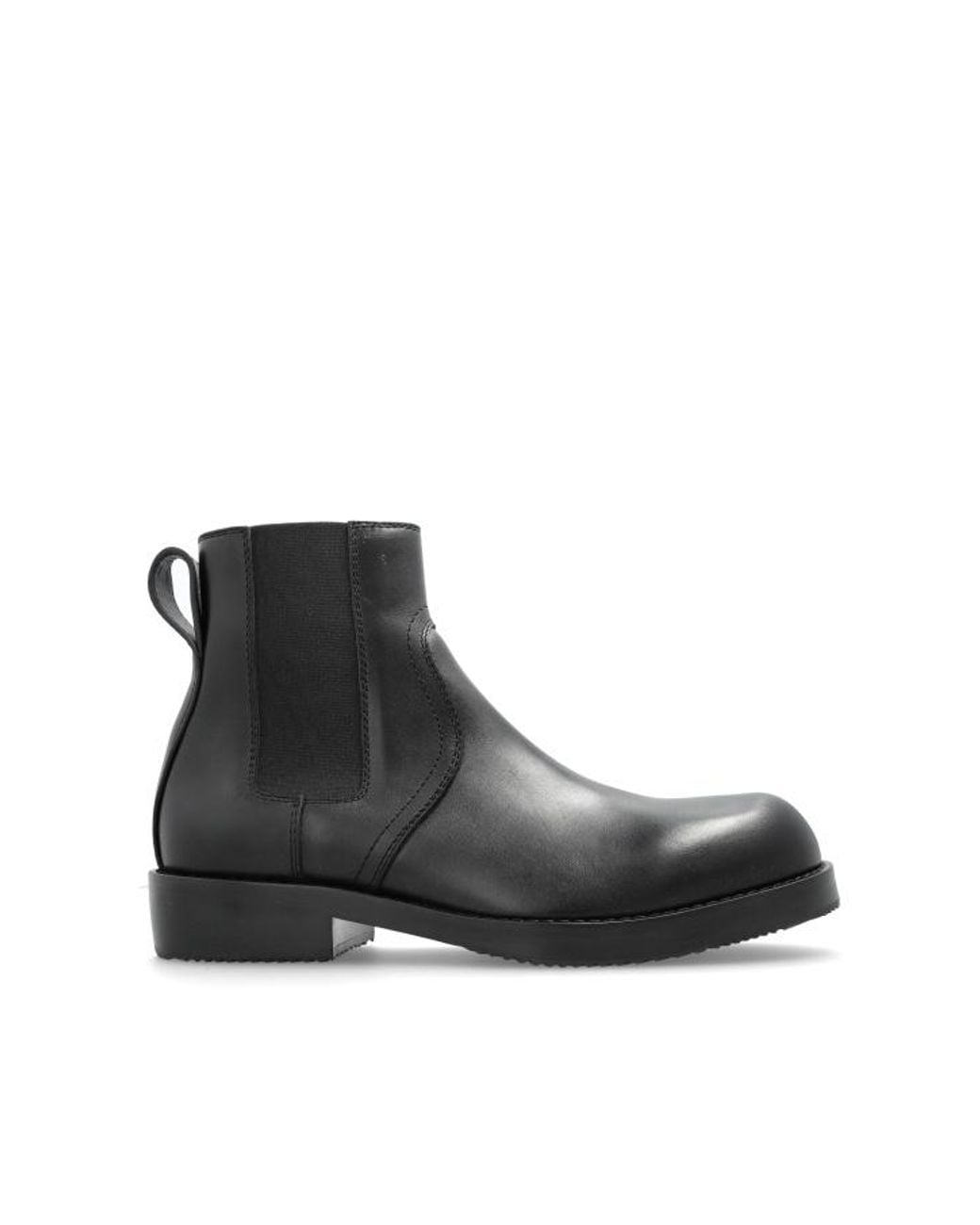 Dries Van Noten Black Round Toe Chelsea Boots for men