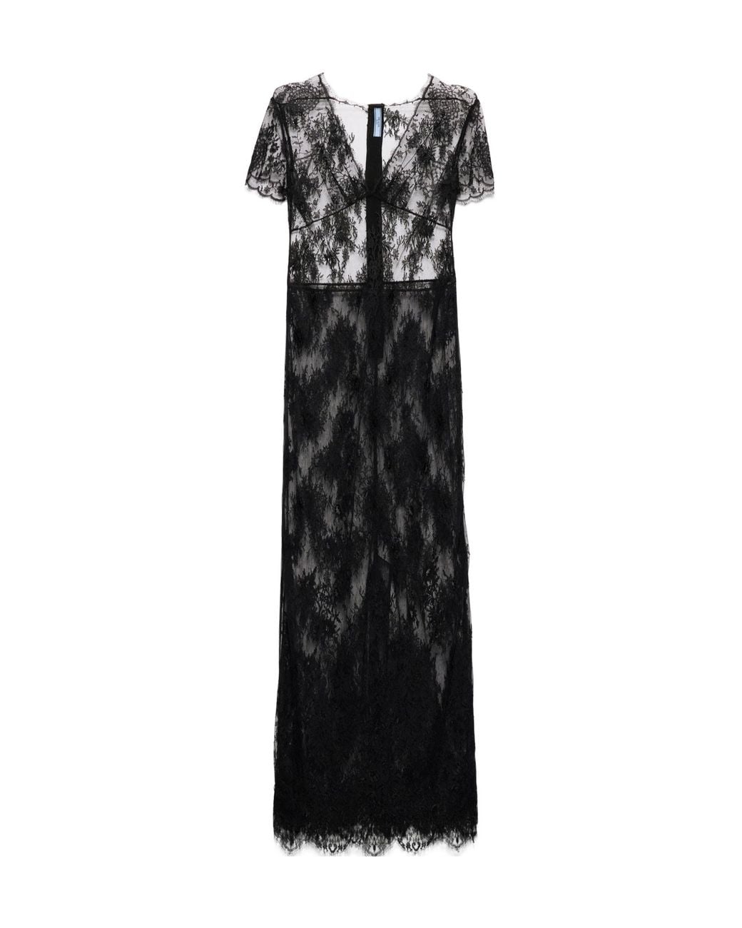 Prada Black Long Lace Dress