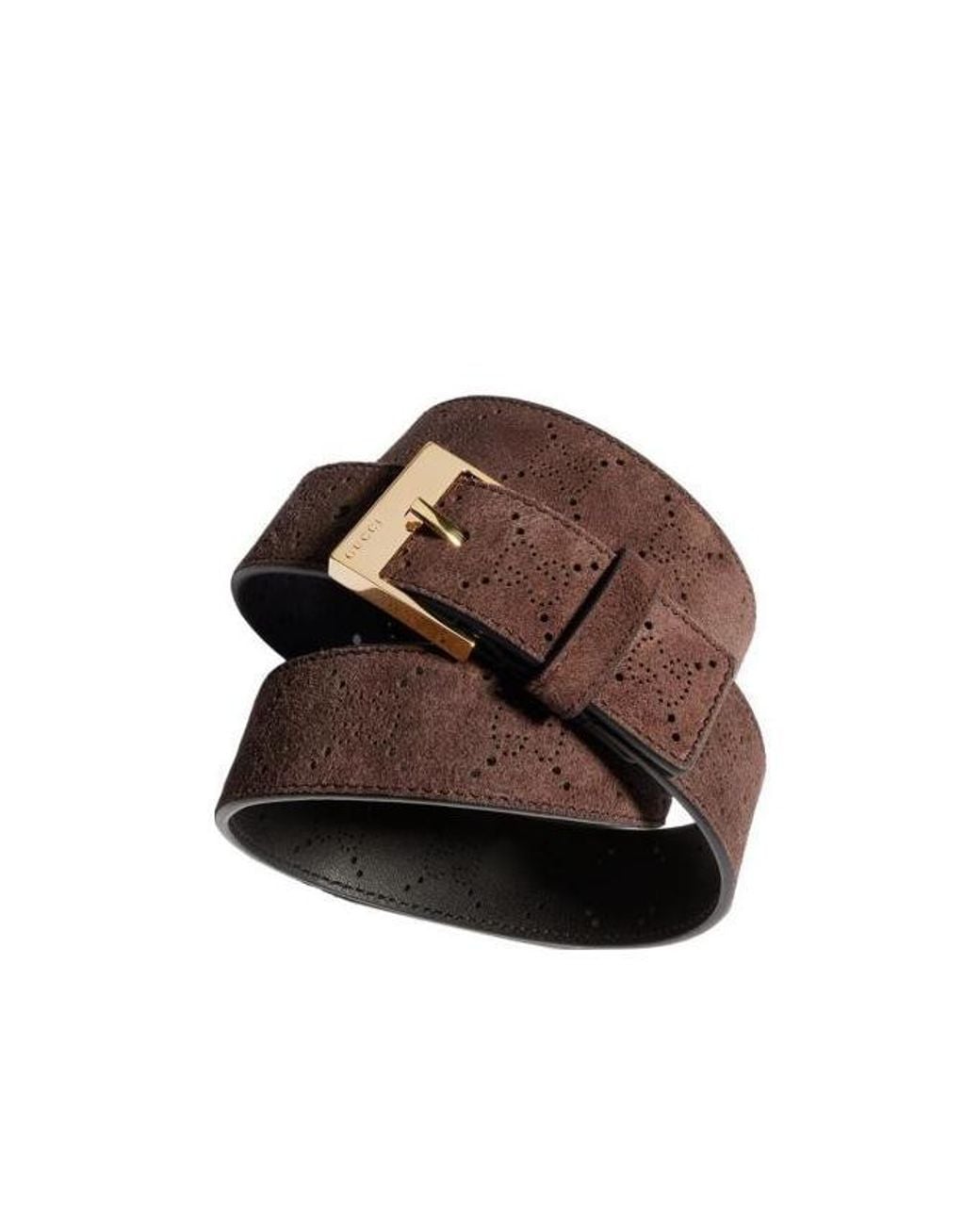 Gucci Brown Belt With Squared Buckle