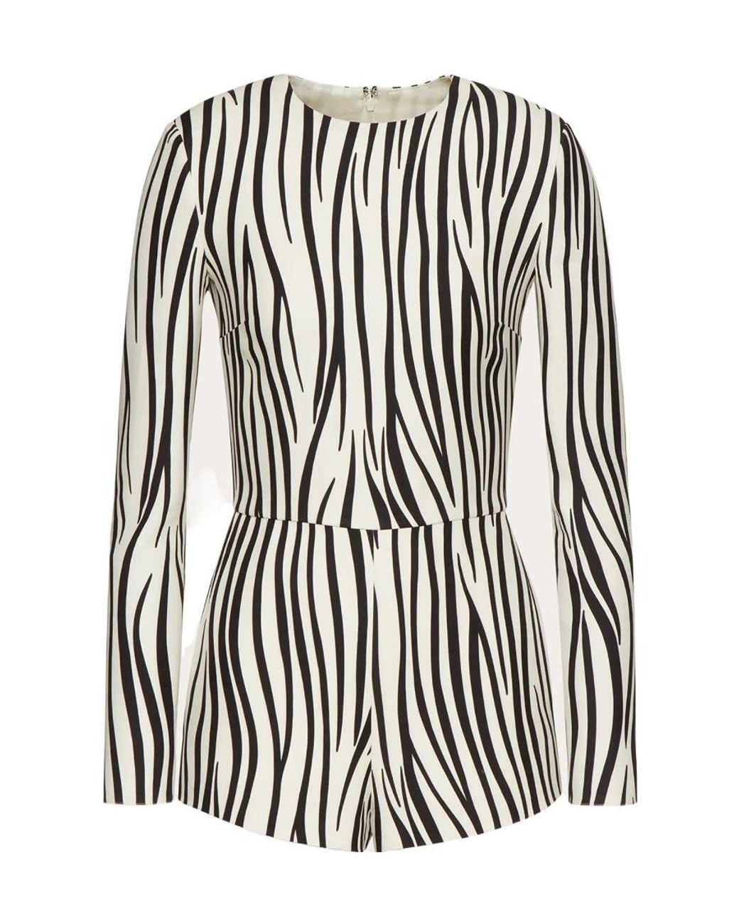 Valentino Black Zebra Print Jumpsuit