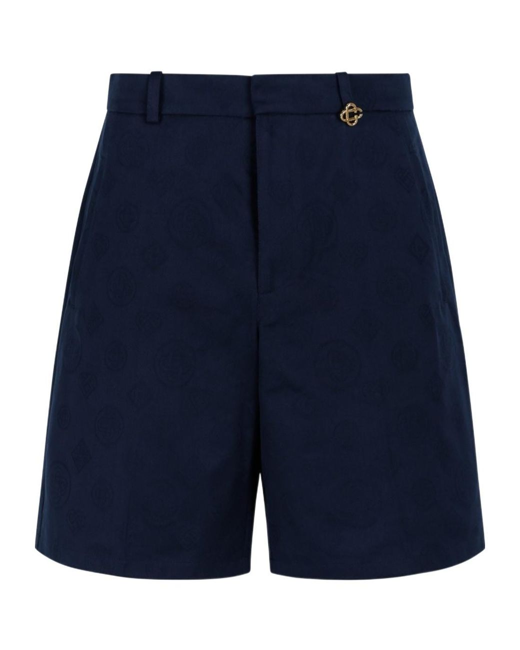 Casablanca Blue Letter-Patterned Shorts for men