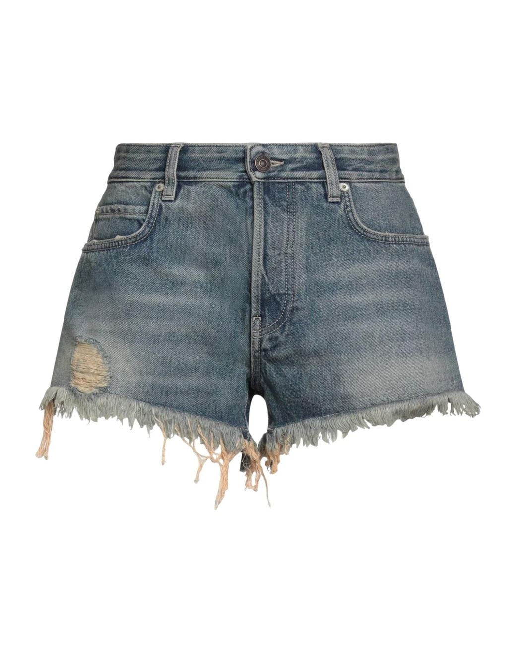 Balenciaga Blue Dark Denim Shorts