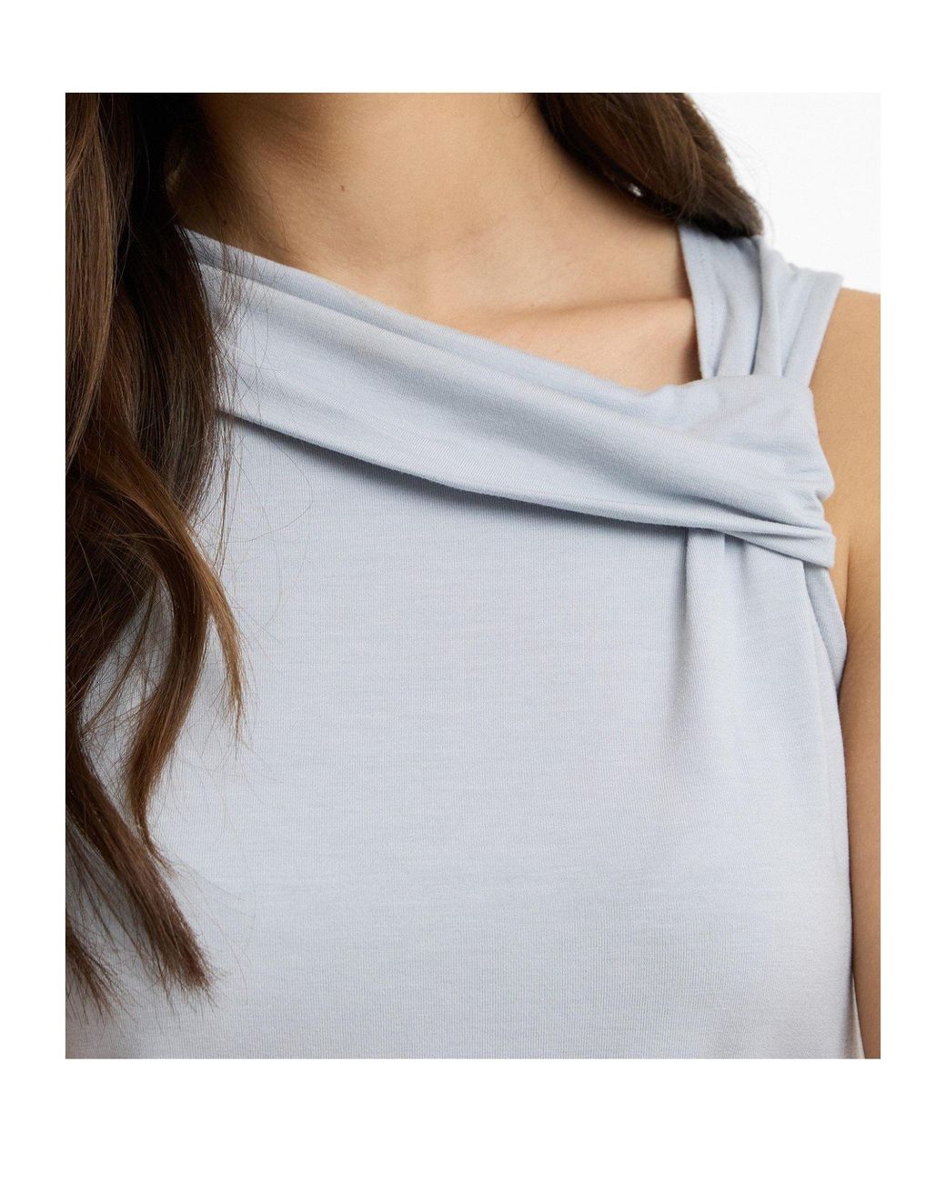Barbour Gray Pleated Detail Top