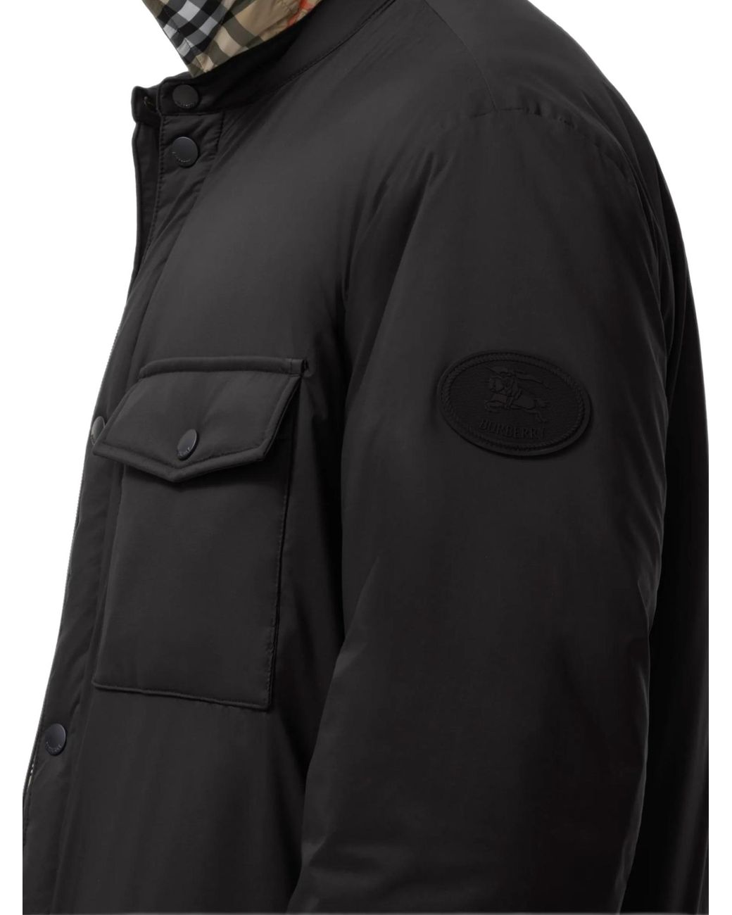 Burberry Black Dalewood Padded Overshirt for men