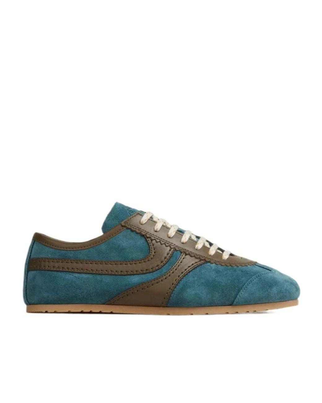 Dries Van Noten Green Suede Sneakers