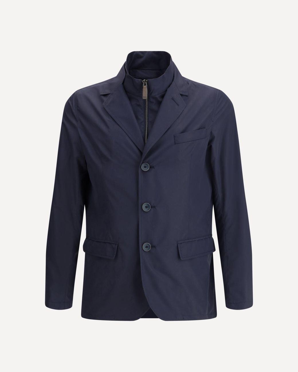 Herno Blue Three-Button Jacket for men