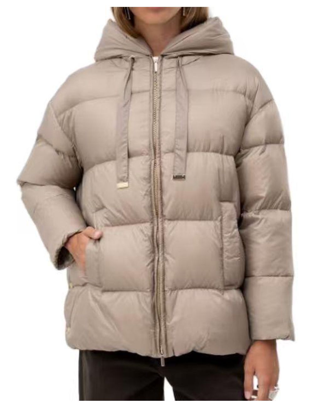 Max Mara Natural Long-Sleeved Padded Jacket