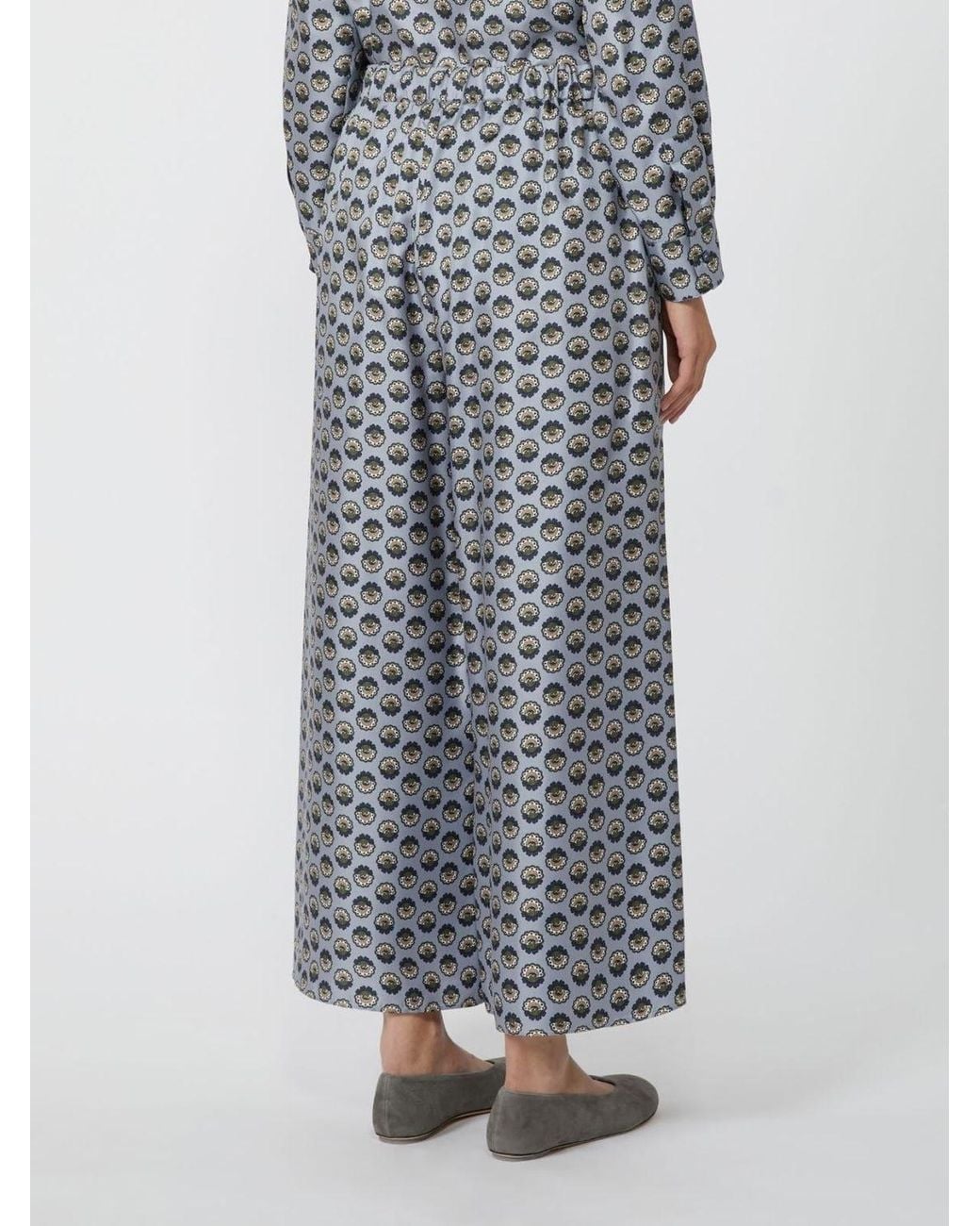 Weekend by Maxmara Gray Wide-Fit Silk Trousers