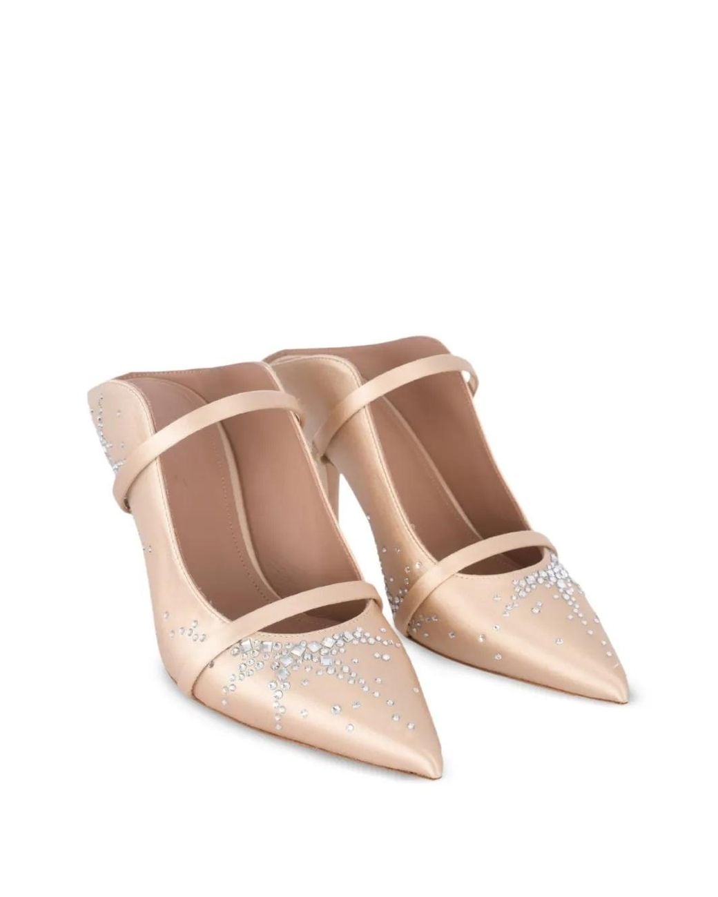 Malone Souliers Pink Maureen Rhinestone-Embellished Mules