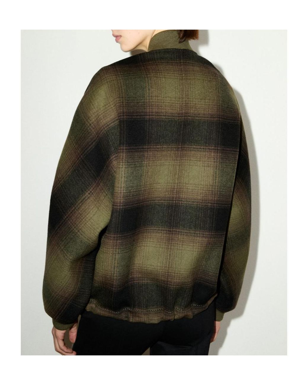 MAX&Co. Green Double-Woven Wool Bomber Jacket