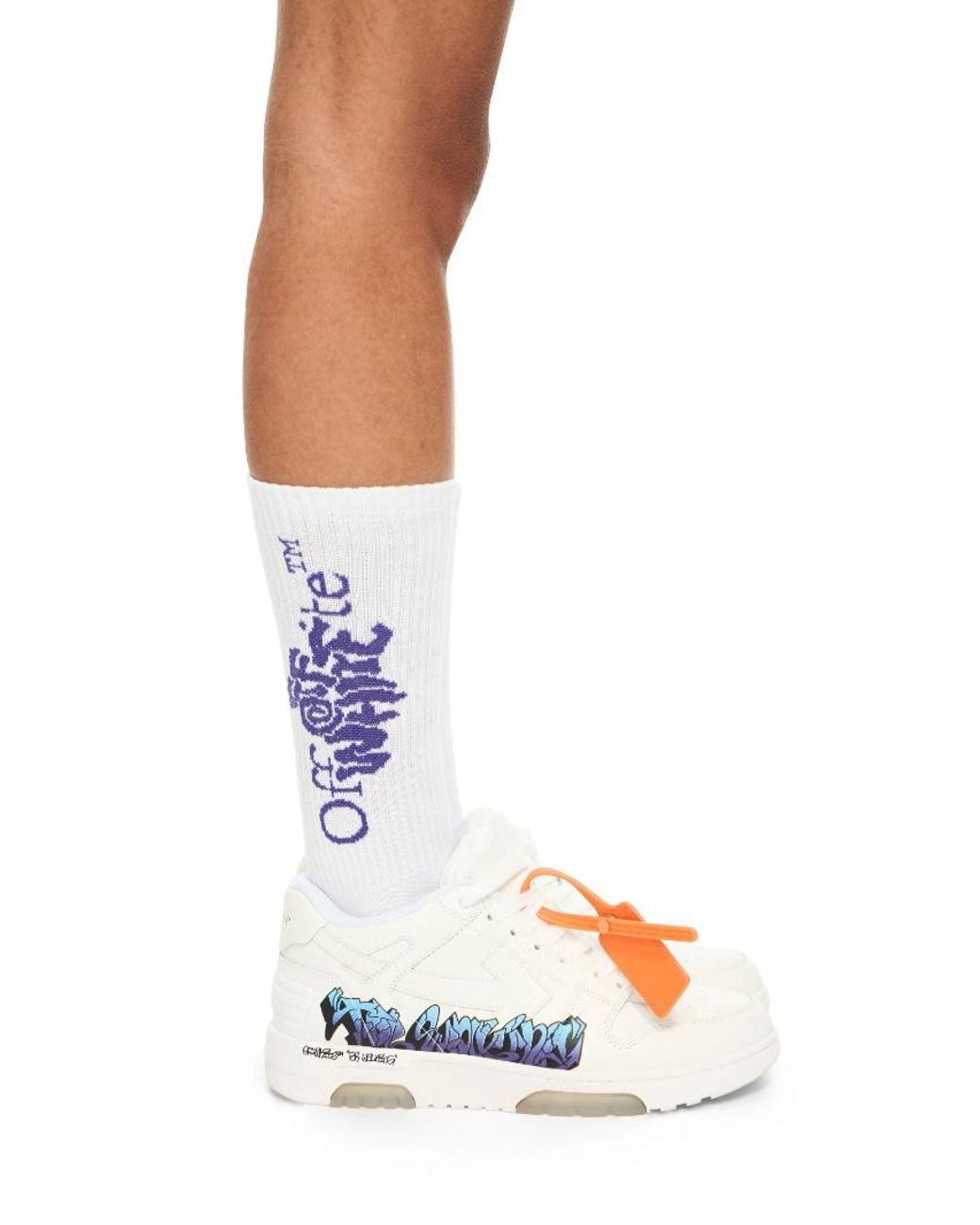 Off-White c/o Virgil Abloh Blue Out Of Office For Walking Artwork Sneakers