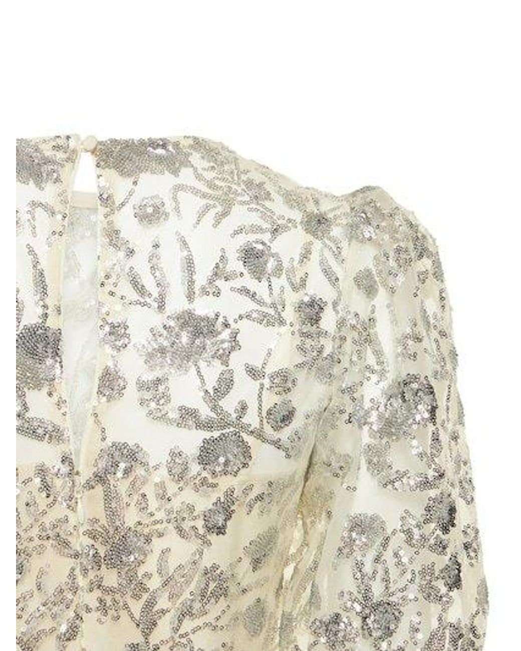Self-Portrait Metallic Sequined Mid-Length Dress