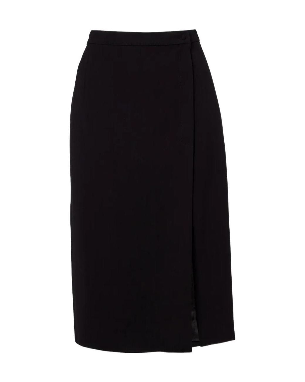 Mugler Black Re/Edit High-Rise Wrap Skirt
