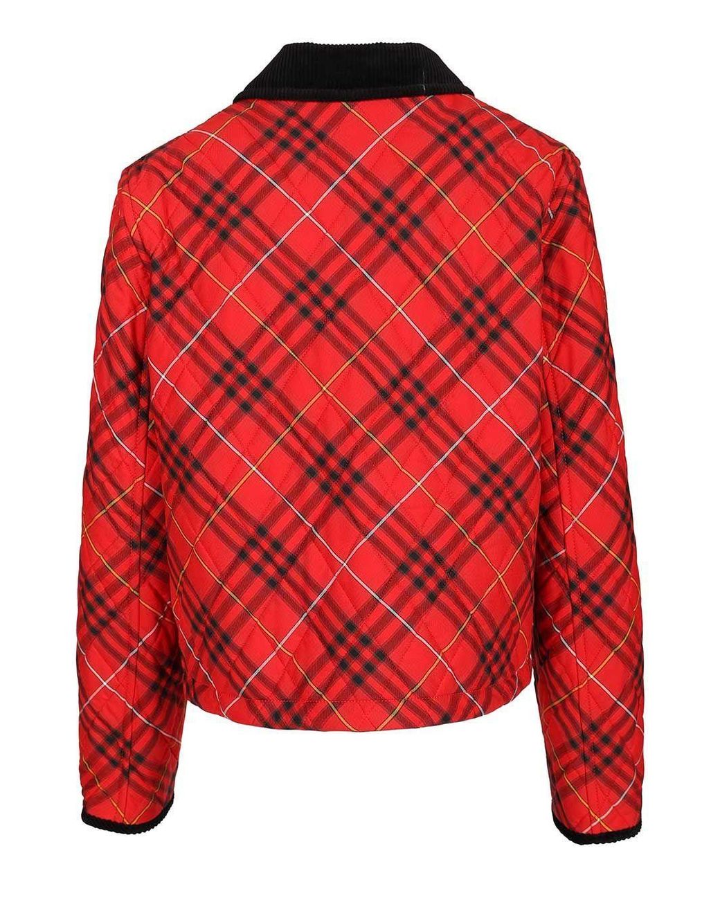 Burberry Red Quilted Cropped Jacket